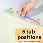 SUNEE 25 Count Hanging File Folders, Pastel Colors, Hanging File Folders Letter Size, Hanging Folders with 1/5-cut Tabs, Designed for Bulky Files, Filing Cabinets, Medical Charts