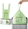 SUPERBIO 13 Gallon Compostable Kitchen Waste Bags with Handles, Food Scrap Bags Certified by BPI, OK compost INDUSTRIAL, 30 Count, 49.2L