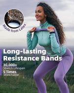 Fitense Resistance Bands Set - Pull Up Bands for Men & Women, 4 Levels, Anchor, Poster & Pouch