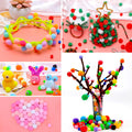 Iooleem Multi-Color Pom Poms, 1200pcs Assorted Size & Color, Pom Poms for Arts and Crafts, Pom Pom Balls with Wiggle Eyes in jar, Glitter Pom Poms, Craft Supplies.