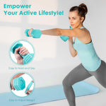 EQUIPRO Adjustable Dumbbell Set, 4-in-1 Free Weights for Women, 2-5 lbs