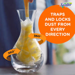 Swiffer Dusters Refill for Cleaning, Feather & Microfiber Duster Disposable Alternative, for Dusting Furniture, Blinds, Ceiling Fans, Walls, Helps Remove Allergens, Lavender, 18ct