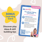Ms. Rachel Official First Words Talking Flash Cards with Electronic Reader, 100 Words, Educational Toys & Toddler Toys for Girls & Boys Ages 1-2+