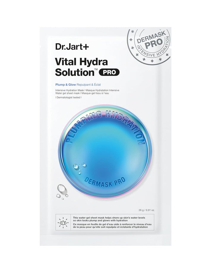 Dr.Jart+ Dermask Vital Hydra Solution Glow Korean Face Mask with Hyaluronic Acid