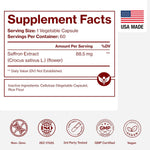 Saffron Supplements - 100% Pure Saffron Extract Capsules - Boost Energy & Mood, Support Eye & Heart Health