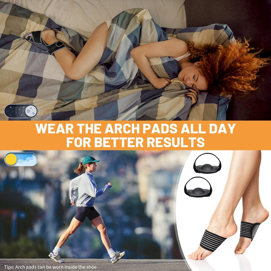 Acankn Plantar Fasciitis Night Splint: Adjustable Brace with Arch Support