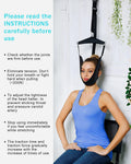 comness cervical neck traction device over door for home use portable neck stretcher