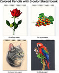 PRINA Art Supplies 120 Colors Colored Pencils Set for Adults Coloring Books with Sketchbook, Professional Vibrant Artists Coloring Pencils for Drawing Sketching Blending Shading, Soft Core Oil Based