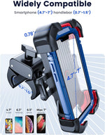 JOYROOM Motorcycle Phone Mount, [1s Auto Lock][100mph Military Anti-Shake] Bike Phone Holder for Bicycle, [10s Quick Install] Handlebar Phone Mount, Compatible with iPhone, Samsung, All Cell Phone