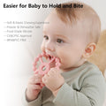 3 Pack Ring Teether Baby Infant Toys, Baby Essentials, Silicone Teething Ring Toys for Babies 0-6 Months, Seposeve Toddler Teethers 6-12 Months 12-24 Months, Infant Teething Relief, Purple Pink White