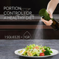 FLAIROSOL OLIVIA Oil Sprayer for Cooking, 200ml Glass Olive Oil Sprayer, Continuous Cooking Spray with Portion Control, Oil Dispenser for Kitchen, Air Fryer, Salad, BBQ (Green Bottle, Gold Print)
