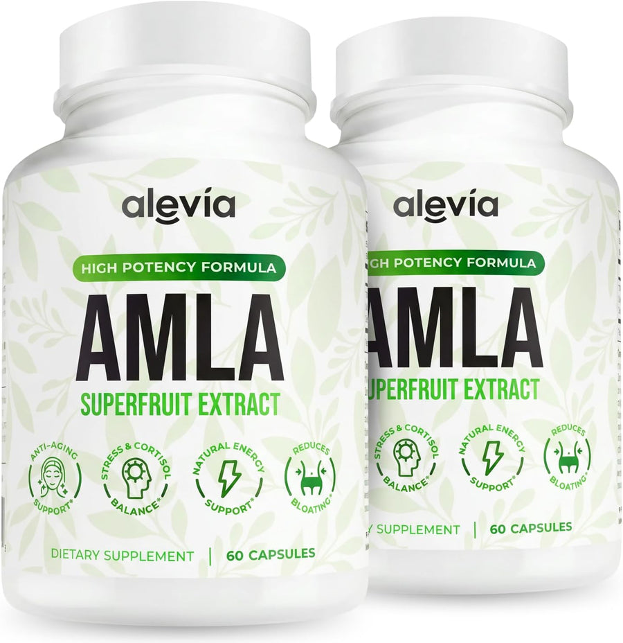 Alevia Organic Amla Capsules 1000mg – Indian Gooseberry Amla Fruit Supplement – Organic Amla Powder Organic for Antioxidant, Energy & Digestive Support – Ayurvedic Wellness Formula – 60 Capsules
