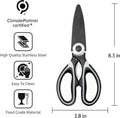 Food Grade Kitchen Scissors All Purpose 3 Pack - Heavy Duty Stainless Steel Cooking Shears for Cutting Meat, Food, Fish, Poultry Sharp Sissors for Dishwasher Safe - with Protective Sheath