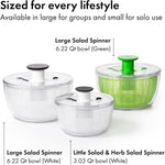 OXO Good Grips Salad Spinner | Lettuce Spinner | Fruit Washer | Fruit Washing Bowl with Strainer | Vegetable Cleaner | Salad Cleaner | Lettuce Washer | 6.22 Quart Capacity