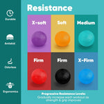 HiKeep Stress Relief Balls - 6 Pack Hand Exercisers for Strength Training, Grip Therapy