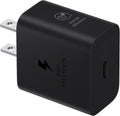 25W Wall Charger Power Adapter, Cable Not Included, Super Fast Charging, Compact Design, Energy Efficient, Compatible with Galaxy and USB Type C Devices, Black