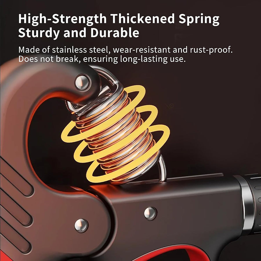Grip Strength Trainer with Adjustable Resistance 5-100KG and Automatic Counter