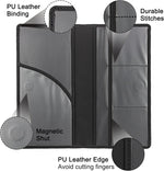 Premium Car Registration & Insurance Card Holder with Magnetic Shut, Vehicle Glove Box Car Organizer - For Documents, Cards, License (Black)