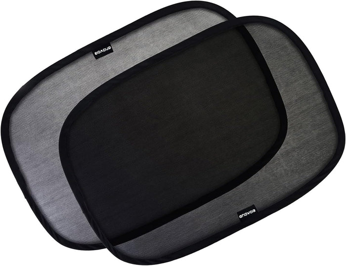 Enovoe Car Window Shades for Baby (4 Pack) - 21"x14" - Sun Shade Blocker, Cling - Glare Shield and UV Rays Protection for Your Child - Side Windows Screens for SUV- Mesh Window Shades for Car Baby