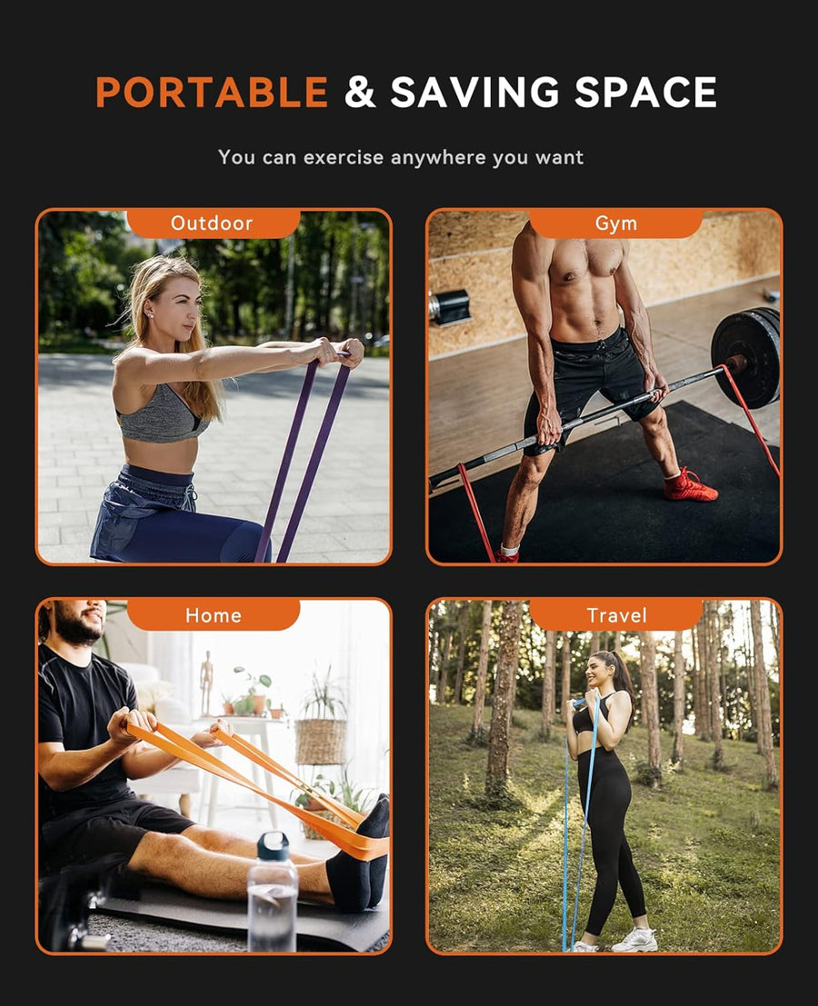 SUNPOW Pull Up Assist Bands: Resistance Bands for Home Workouts, Strength Training & Mobility