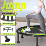 ZCMHAXJ 36/40/48" Foldable Mini Trampoline, 440lbs Capacity, Indoor Fitness Workout Equipment