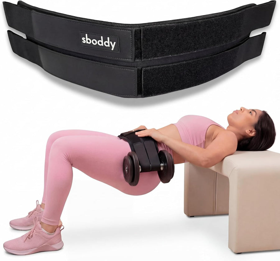 Hip Thrust Belt with Dual-Strap Design - Booty Builder for Up to 400 lbs