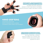 5-Piece Grip Strength Trainer Kit - Hand Gripper, Finger Exerciser, Stress Ball, Forearm Workout
