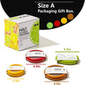 Avocado Saver and Tomato Holder - Set of 4 Reusable Storage Containers for Fridge - Ideal for Garlic, Onions, Lemons, and Potatoes