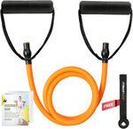 RitFit Single Resistance Exercise Band with Foam Handles - Ideal for Therapy, Strength Training