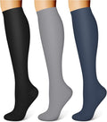WITHYOU 3 Pairs Compression Socks 15-20 mmHg for Women and Men