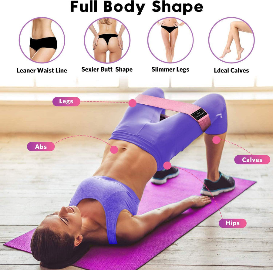 Renoj 3-Set Resistance Bands for Pilates, Yoga, Home Gym