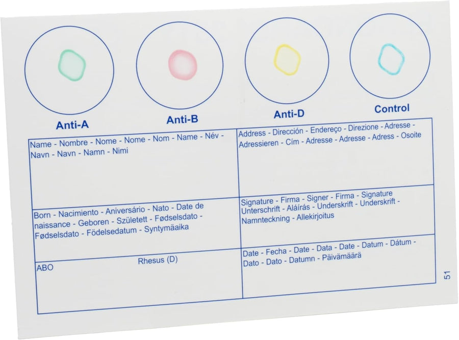 Eldoncard INC Blood Type Test Kit - Find Your A, B, O, AB & RH Blood Type