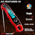 Alpha Grillers Meat Thermometer Digital - Instant Read Food Thermometer for Cooking and Grilling Gifts for Men Valentines Day Gifts for Him Her Mom Dad