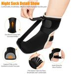 Plantar Fasciitis Night Splint Sock for Women Men with Arch Support Black Medium