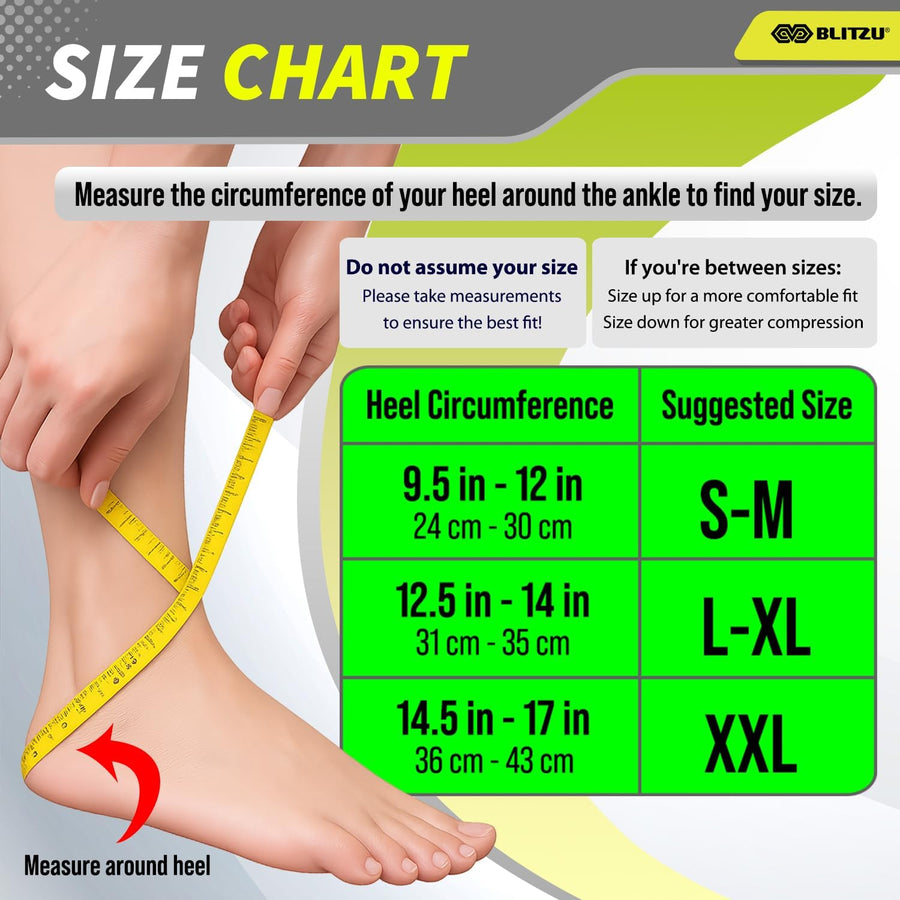 Compression Socks for Plantar Fasciitis and Ankle Pain Relief Black L-XL