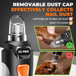 Dog Nail Grinder with 2 LED Lights Powerful 2 Speeds Super Quiet Dog Nail Trimmers with 3 Grinding Wheels Rechargeable Pet Dog Nail Clippers for Large Medium Puppy Dogs Dog Nail File Cat Nail Clipper