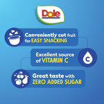 Dole Diced Peaches, Mandarin Oranges, and Cherry Mixed Fruit with No Sugar Added Variety Pack - Dole Fruit Bowls Snacks - 4 oz Bowls - 12 Pack