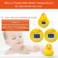 b&h Baby Bath Thermometer, The Infant Bath Floating Toy Safety Temperature Water Thermometer, Baby Bath Essentials (Classic Duck)
