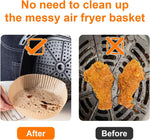 Air Fryer Liners for Ninja Air Fryer, 125 Pcs Disposable Paper Liner for most 4-8QT AirFryer