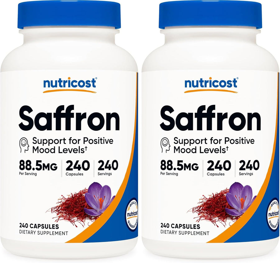 Nutricost Saffron Extract 88.5mg, 240 Veggie Capsules, Non-GMO, Gluten Free
