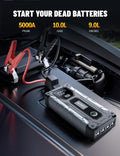 Sharmeal Car Jump Starter 3000A, Jump Starter Battery Pack for 9.0L Gas and 7.0L Diesel, 12V Portable Jump Box with LED Light