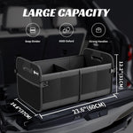 Sposuit Trunk Organizer for Car - 70L Collapsible Car Storage with 11 Pockets & Reinforced Handles, SUV Trunk Organizers for Grocery Cargo(Black)