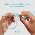 Frida Baby NoseFrida SnotSucker for Baby, Nasal Aspirator for Baby, Nose Sucker Baby Nasal Aspirator for Baby, Congestion Relief with 24 Extra Hygiene Filters