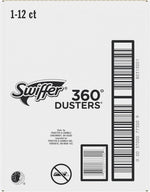 Swiffer Duster Heavy Duty Dusting Kit, Cleaning Supplies, 3 ft Extended Handle, 1 Duster, 12 Refills