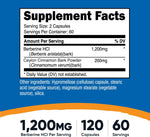 Nutricost Berberine HCl with Ceylon Cinnamon Capsules 120 Count