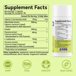 OxyEnergy Silymarin Milk Thistle 300mg Extract with Vitamin C, Inositol & Pueraria, Liver Detox & Repair Support, Antioxidant Support, 90 Vegetarian Capsules
