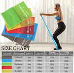 Lianjindun 5-Piece Professional Resistance Bands - Latex-Free, Pilates Workout Bands