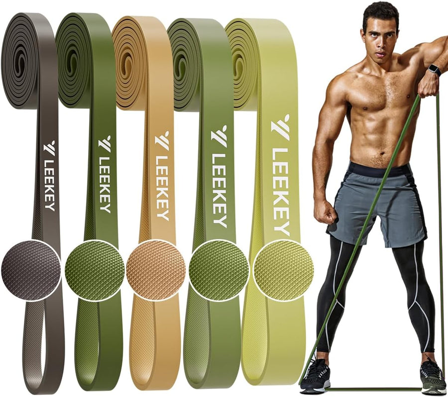 LEEKEY Resistance Bands for Workout, Exercise Bands with Door Anchor, Pull Up Assistance