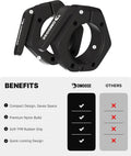 DMoose Fitness Barbell Clips 2 Inch - Quick Release Collars for Weightlifting