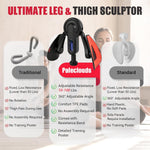 Adjustable Thigh Trainer for Women, 10-100lb Resistance Exerciser with Leg Band & Poster